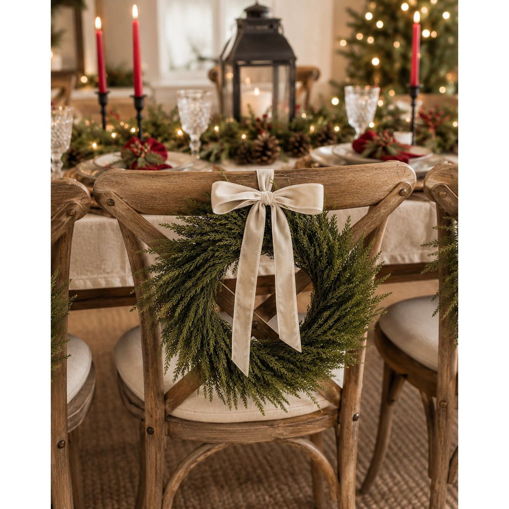 16 Inch Cedar Wreath Small Door Wreath Cedar Candle Ring Year Round Greenery Farmhouse Decor Christmas Wreath Table Centerpiece