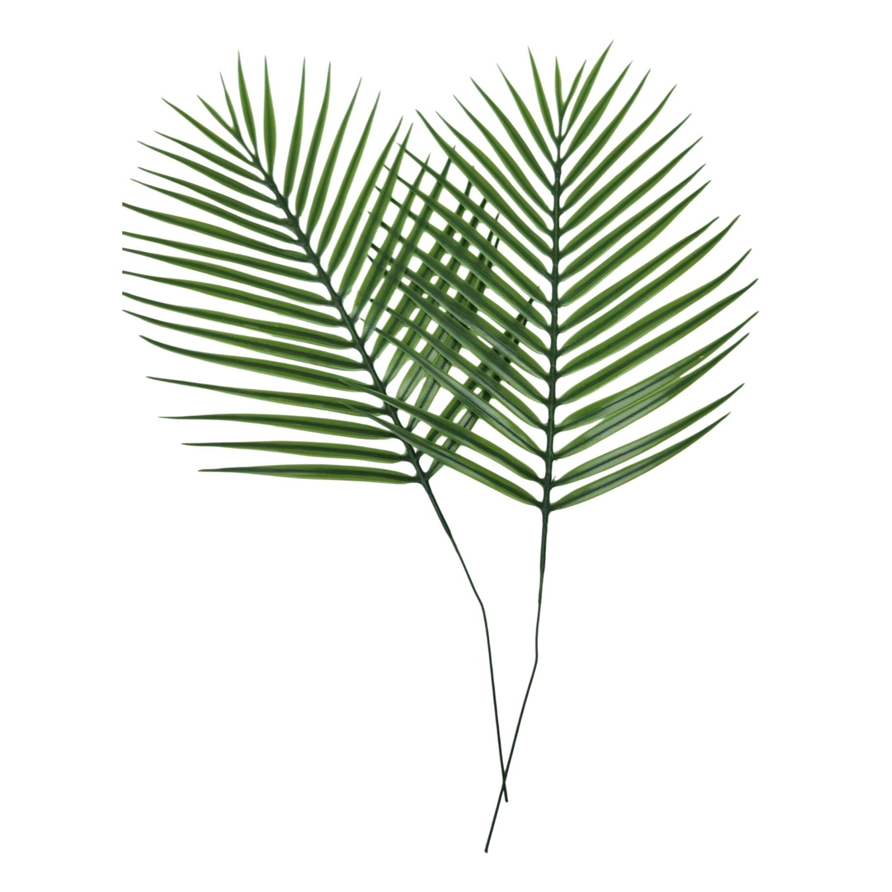 Artificial Palm Leaf Stems Green Faux Tropical Decor Leaves for Home Wedding