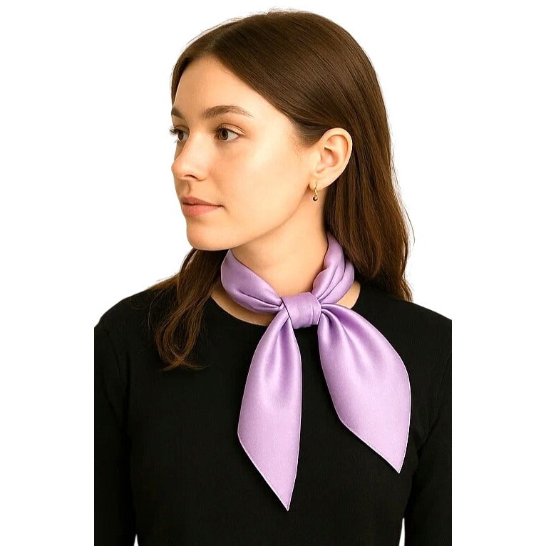 Lavender Purple Satin Scarf 19x19" Bandana Neckerchief Pocket Square Western Cowgirl