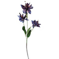 Luxury Artificial Tiger Lily Stem 34 Inch | Purple Blue Faux Lily | Designer Artificial Silk Floral | Elegant Wedding Home Decor