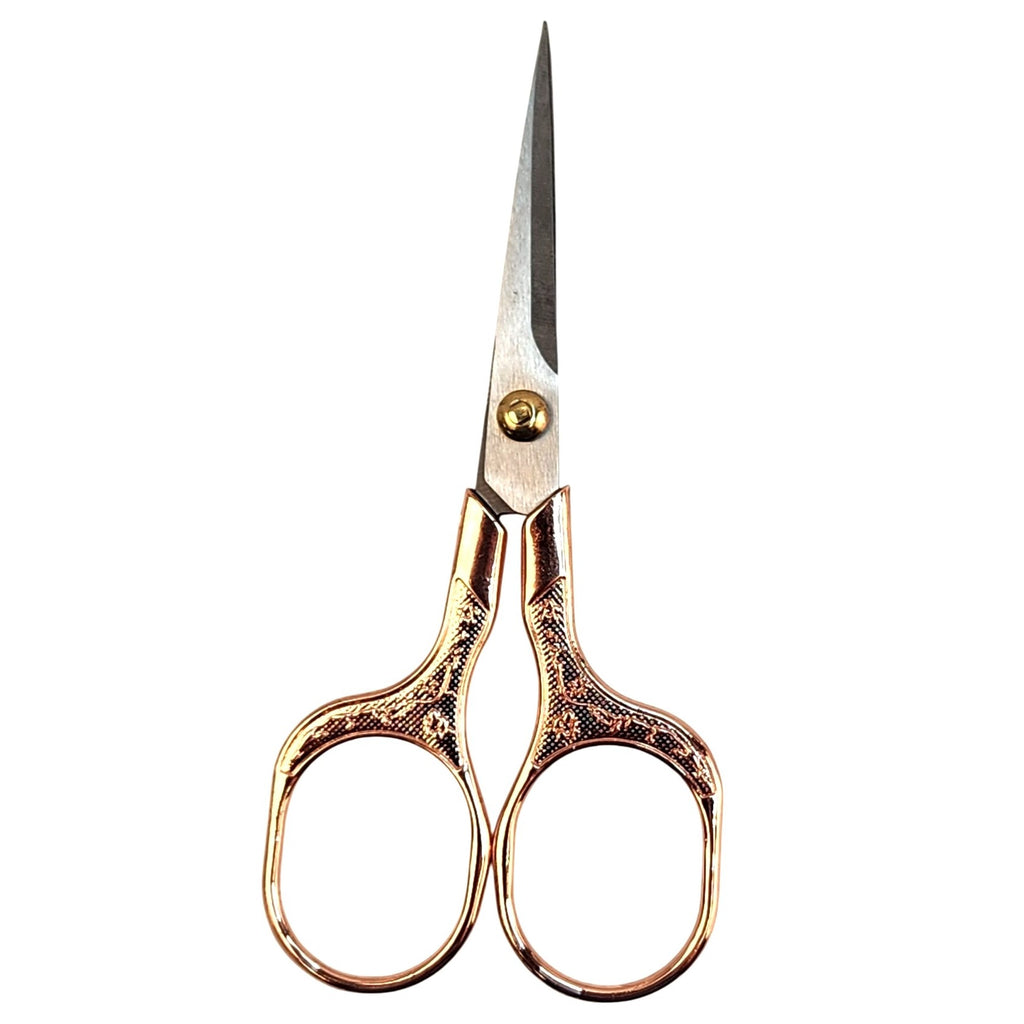 Rose Gold Embroidery Scissors, Precision Sewing Shears, Stainless Steel Thread Snips, Quilting Craft Tool, Gift for Sewers & Crafters