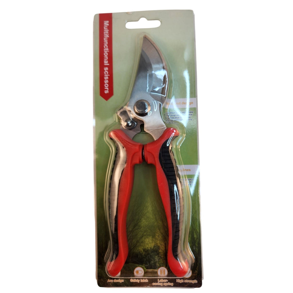 Garden Pruning Shears 7in Stainless Steel Scissors Houseplants Flowers Red Black