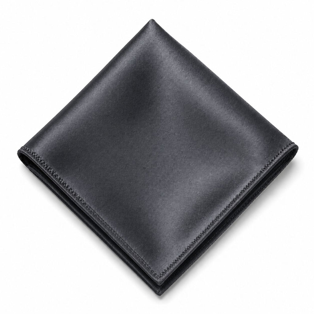 Charcoal Satin Pocket Square 9x9 Mens Handkerchief Wedding Suit Formal Prom Unisex