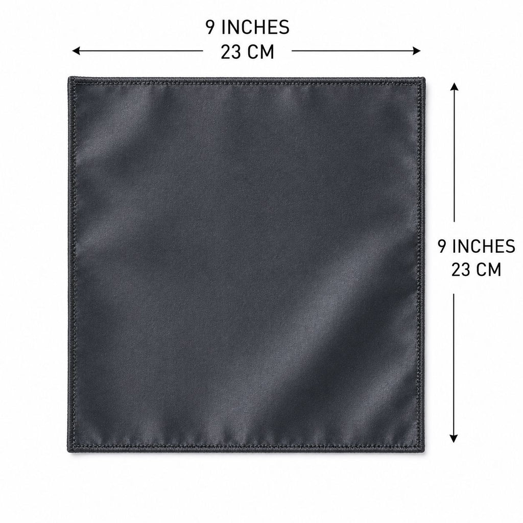 Charcoal Satin Pocket Square 9x9 Mens Handkerchief Wedding Suit Formal Prom Unisex
