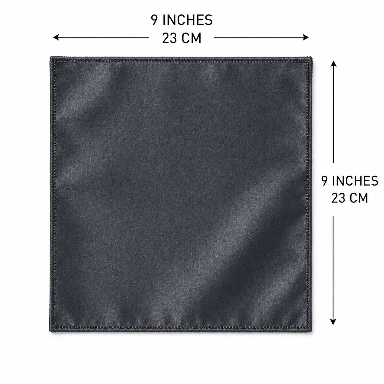 Charcoal Satin Pocket Square 9x9 Mens Handkerchief Wedding Suit Formal Prom Unisex
