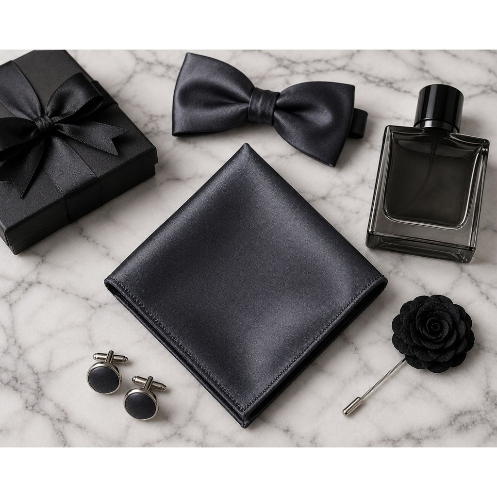 Charcoal Satin Pocket Square 9x9 Mens Handkerchief Wedding Suit Formal Prom Unisex