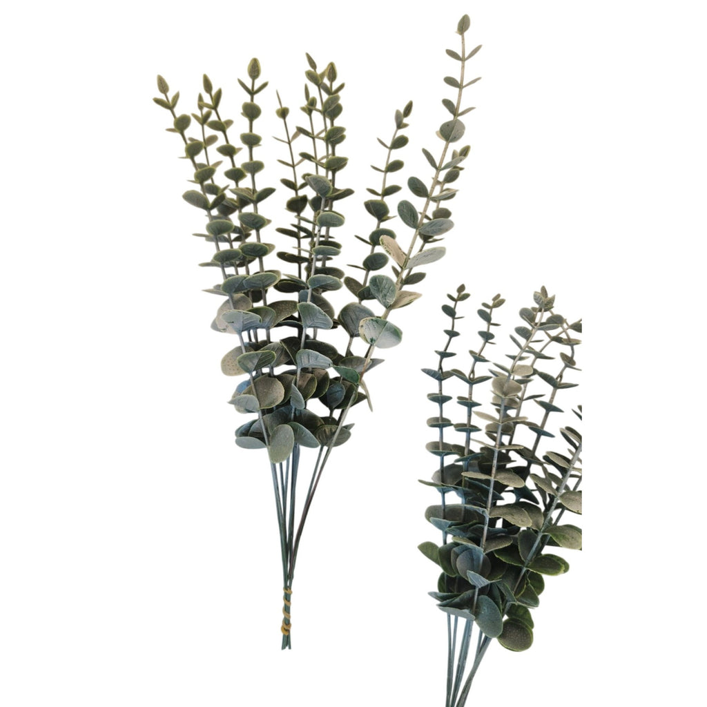 Baby Blue Eucalyptus Stems Bulk 20 Pcs Spiral Faux Greenery Wedding Decor