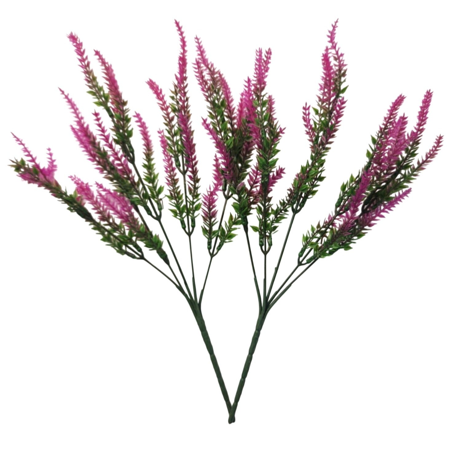 Fuchsia Pink Faux Lavender Stems Artificial Heather Spray Floral Filler Wreath Flowers Farmhouse Decor 2 Bushes