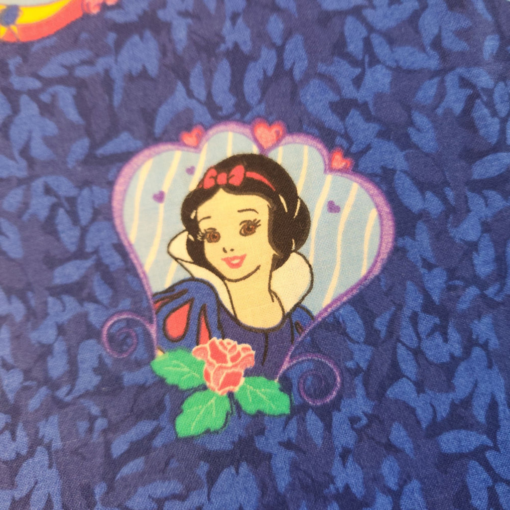 Vintage Disney Snow White Fabric 4.5 Yards Blue Cotton Quilting