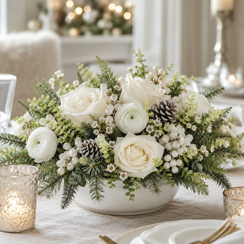 Mini Green and Cream Eucalyptus Sprigs Set of 23 | 5 Inch Soft Touch Faux Greenery Picks for Wreaths Centerpieces