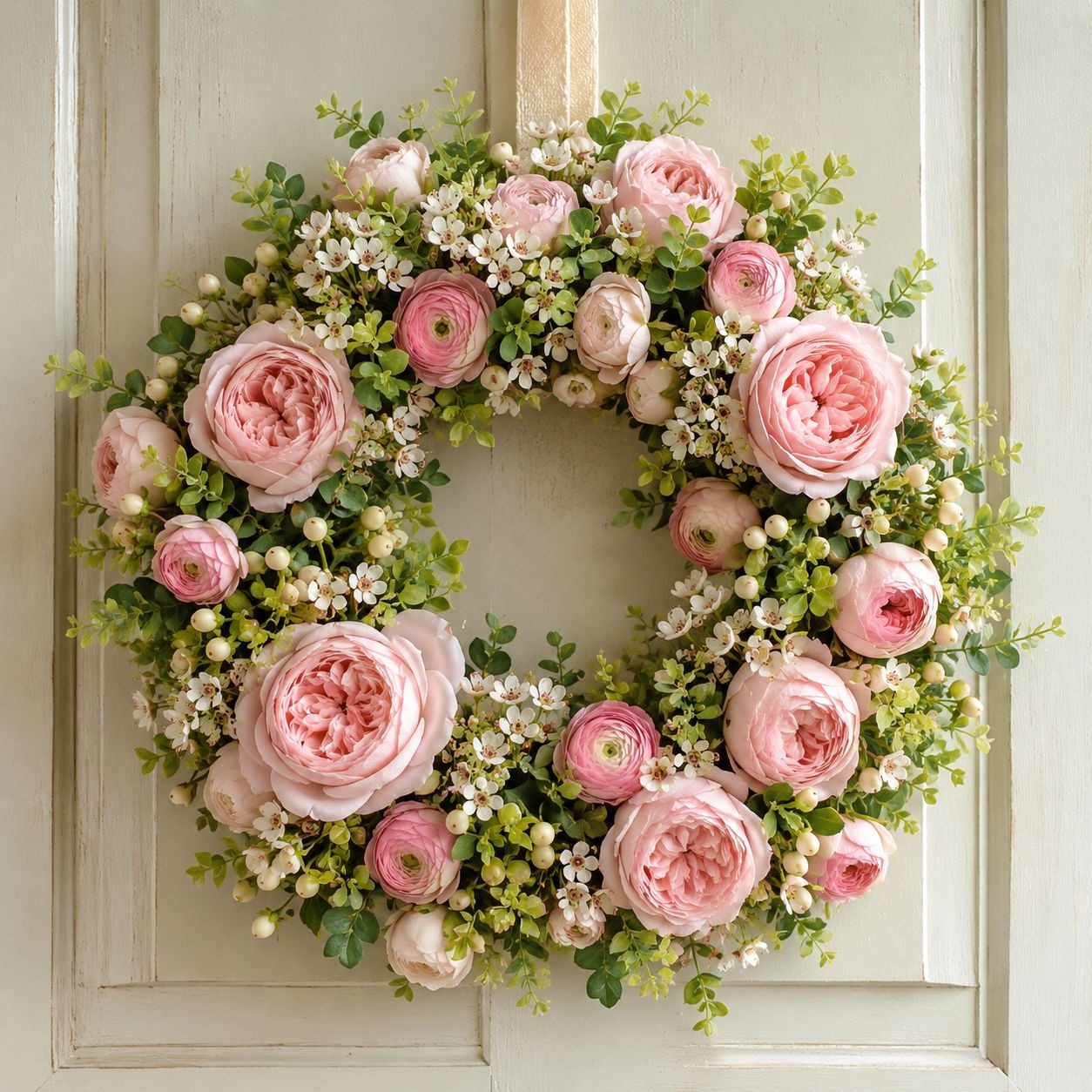 Mini Green and Cream Eucalyptus Sprigs Set of 23 | 5 Inch Soft Touch Faux Greenery Picks for Wreaths Centerpieces