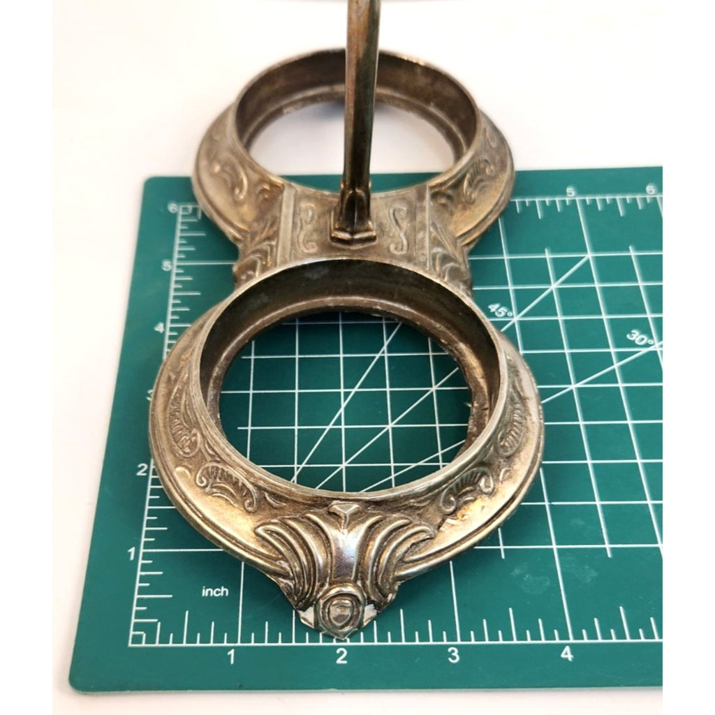 Vintage Dual Condiment Stand, Ornate Silver Tone Jam Jar Holder, Dining Serveware