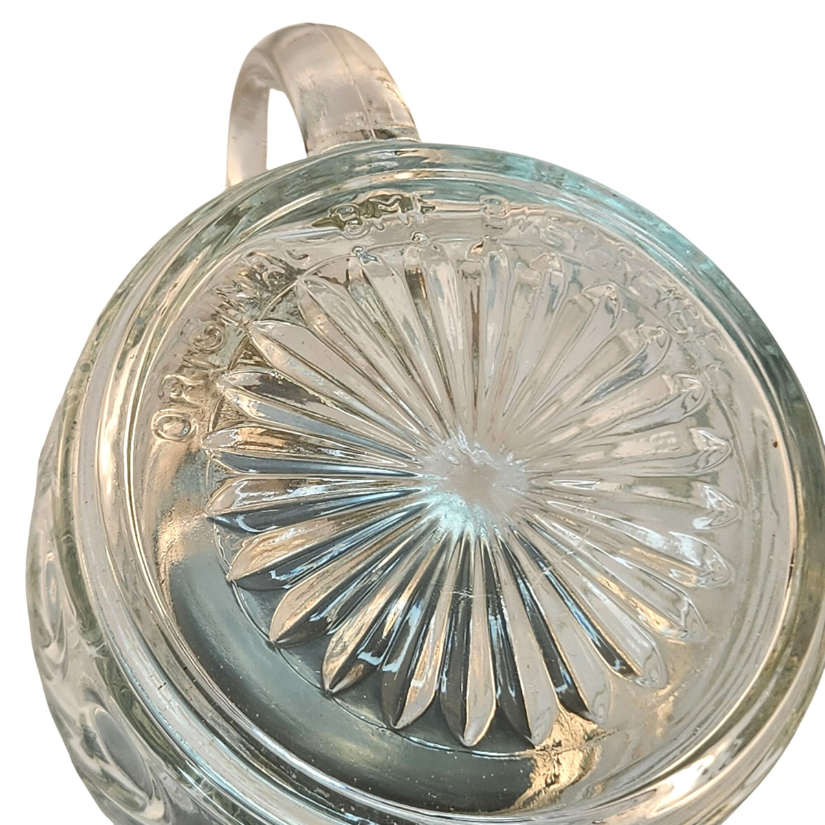 Vintage BMF Glass Beer Stein with Pewter Lid, West Germany, Swirl Pattern