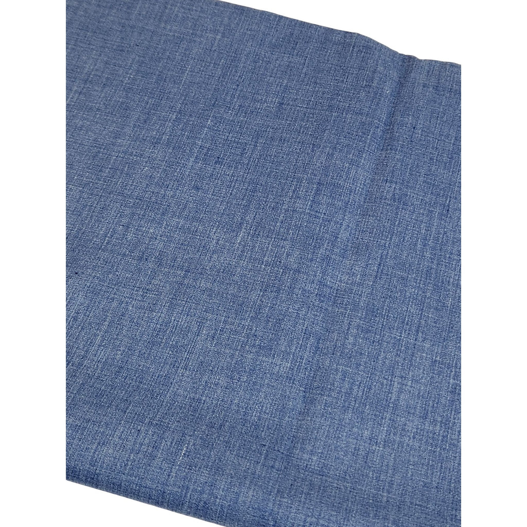 Blue Chambray Fabric - 2 Yards Light Denim Weave 100% Cotton Material