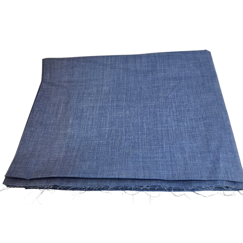 Blue Chambray Fabric - 2 Yards Light Denim Weave 100% Cotton Material