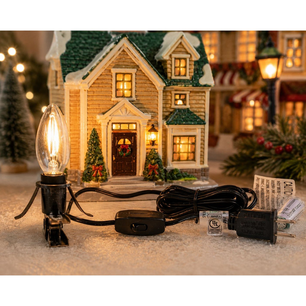 Replacement Cord for Lighted Houses Holiday Displays C7 Clear Yellow Glow Bulb