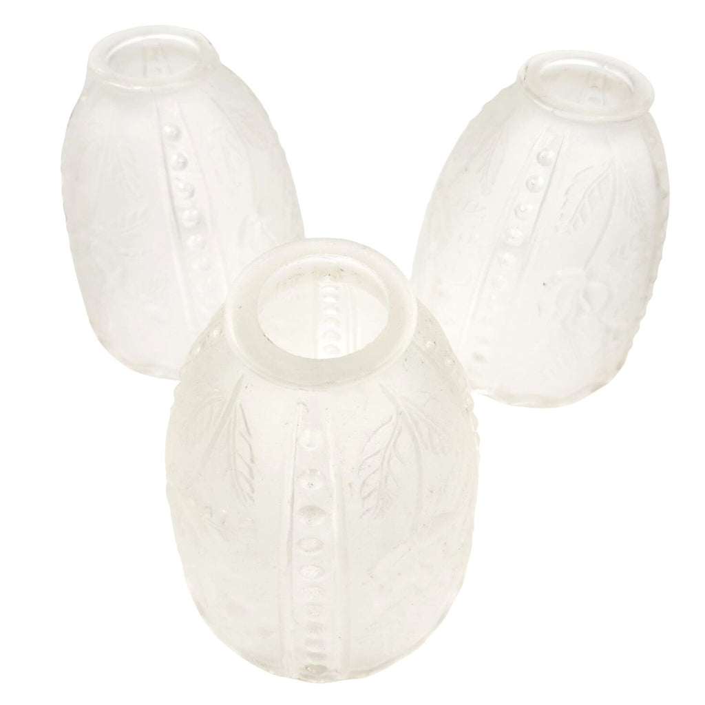 Vintage Frosted Glass Ruffled Lamp Shade Replacement Bell Light Cover 6 Inch