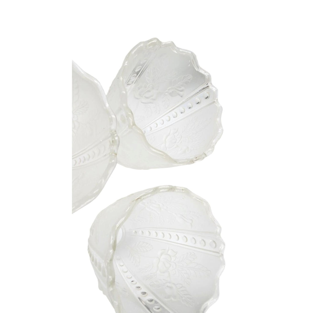 Vintage Frosted Glass Ruffled Lamp Shade Replacement Bell Light Cover 6 Inch