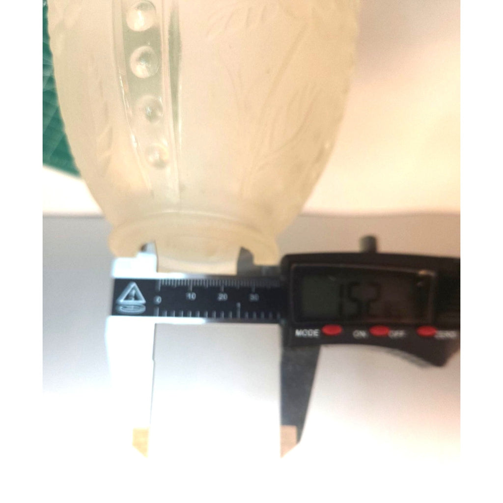 Vintage Frosted Glass Ruffled Lamp Shade Replacement Bell Light Cover 6 Inch