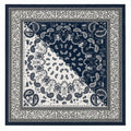 Navy Blue Satin Wild Rag Scarf 35x35 Paisley Western Cowgirl Neck Hair Scarf