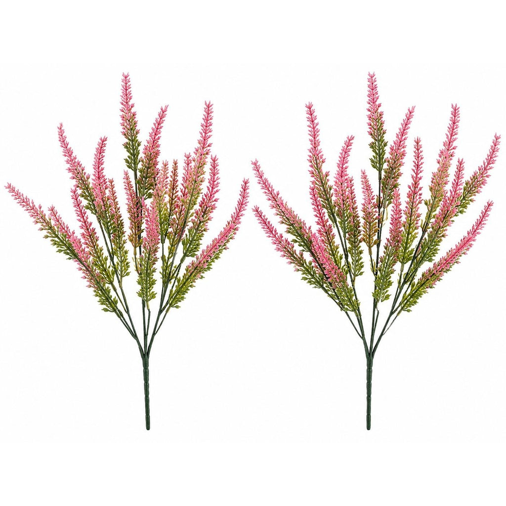 Blush Pink Faux Lavender Stems Artificial Heather Bush Floral Filler Wreath Flowers Garland Decor Farmhouse 2 Bushes