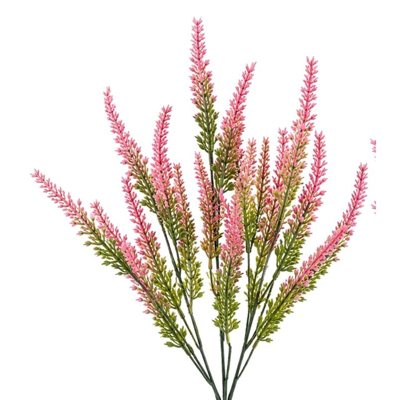 Blush Pink Faux Lavender Stems Artificial Heather Bush Floral Filler Wreath Flowers Garland Decor Farmhouse 2 Bushes
